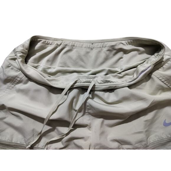 Nike womens Dri-fit running olive green mesh shorts size L - Picture 4 of 12